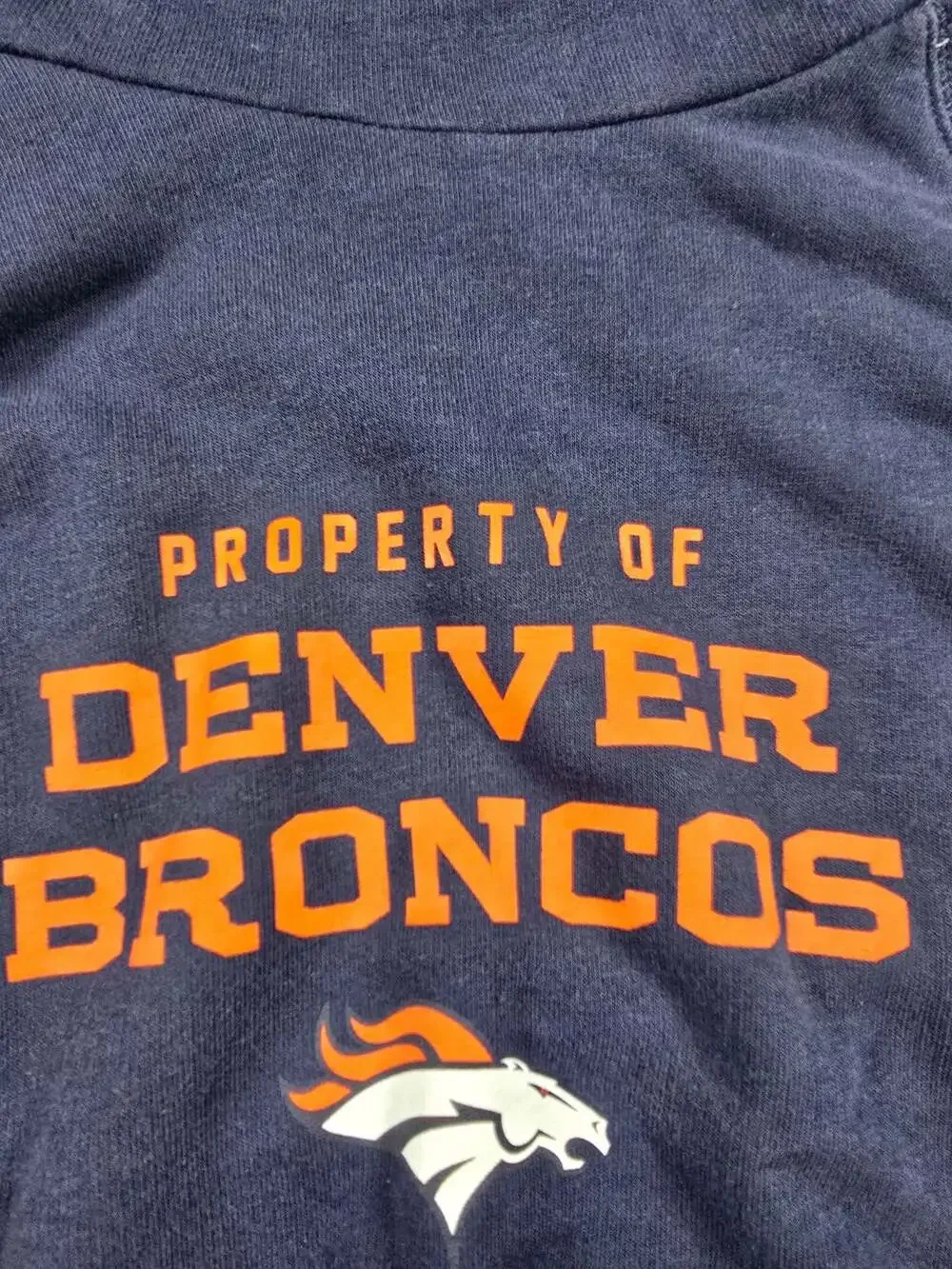 Nike NFL Team Apparel Property of Denver Broncos Navy Blue Pullover Hoodie